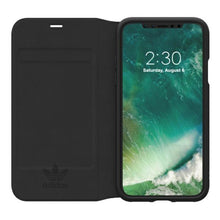 Заредете изображение във визуализатора на галерията – Adidas Booklet Case New Basics iPhone X/Xs czarny biały/black white 29195 - TopMag
