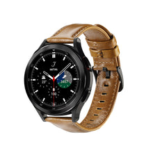 Заредете изображение във визуализатора на галерията – Dux Ducis Leather Strap Strap For Samsung Galaxy Watch / Huawei Watch / Honor Watch (20mm band) Leather Wristband Brown (Business Version)
