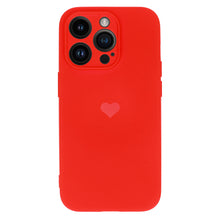 Заредете изображение във визуализатора на галерията – Vennus Silicone Heart Case for Iphone 14 Pro Max design 1 red
