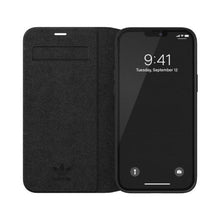 Заредете изображение във визуализатора на галерията – Adidas OR Booklet Case BASIC iPhone 12 Pro Max 6,7" czarno biały/black white 42228 - TopMag
