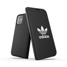 Заредете изображение във визуализатора на галерията – Adidas OR Booklet Case BASIC iPhone 12 Mini 5.4" czarno biały/black white 42226 - TopMag
