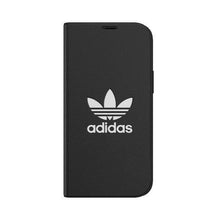 Заредете изображение във визуализатора на галерията – Adidas OR Booklet Case BASIC iPhone 12 Mini 5.4" czarno biały/black white 42226 - TopMag
