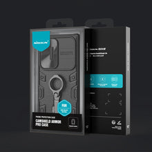 Заредете изображение във визуализатора на галерията – Nillkin CamShield Armor Pro Magnetic Case for Samsung Galaxy S23 Ultra Magnetic MagSafe Cover with Camera Cover Black
