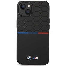 Заредете изображение във визуализатора на галерията – BMW M Silicone Pattern MagSafe Case for iPhone 15/14/13 - Black
