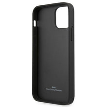 Заредете изображение във визуализатора на галерията – Etui BMW BMHCP12LRCSWK iPhone 12 Pro Max 6,7" czarny/black hardcase Leather Signature - TopMag

