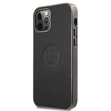 Заредете изображение във визуализатора на галерията – Etui BMW BMHCP12LREELK iPhone 12 Pro Max 6,7" czarny/black hardcase Leather Emboss - TopMag
