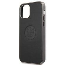 Заредете изображение във визуализатора на галерията – Etui BMW BMHCP12LREELK iPhone 12 Pro Max 6,7" czarny/black hardcase Leather Emboss - TopMag
