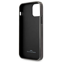 Заредете изображение във визуализатора на галерията – Etui BMW BMHCP12LREELK iPhone 12 Pro Max 6,7" czarny/black hardcase Leather Emboss - TopMag
