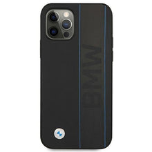 Заредете изображение във визуализатора на галерията – Etui BMW BMHCP12LRWBOK iPhone 12 Pro Max 6,7" czarny/black hardcase Leather Outlines - TopMag
