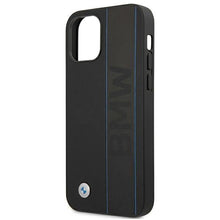 Заредете изображение във визуализатора на галерията – Etui BMW BMHCP12LRWBOK iPhone 12 Pro Max 6,7" czarny/black hardcase Leather Outlines - TopMag
