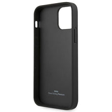 Заредете изображение във визуализатора на галерията – Etui BMW BMHCP12LRWBOK iPhone 12 Pro Max 6,7" czarny/black hardcase Leather Outlines - TopMag
