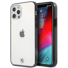 Заредете изображение във визуализатора на галерията – Etui BMW BMHCP12MPCUMRBK iPhone 12/12 Pro transparent hardcase Signature Collection - TopMag
