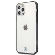 Заредете изображение във визуализатора на галерията – Etui BMW BMHCP12MPCUMRBK iPhone 12/12 Pro transparent hardcase Signature Collection - TopMag
