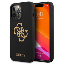 Заредете изображение във визуализатора на галерията – Guess GUHCP13LLS4GGBK iPhone 13 Pro / 13 6,1" czarny/black hard case Silicone 4G Logo - TopMag
