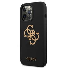 Заредете изображение във визуализатора на галерията – Guess GUHCP13LLS4GGBK iPhone 13 Pro / 13 6,1" czarny/black hard case Silicone 4G Logo - TopMag
