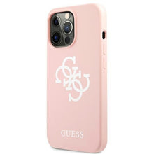 Заредете изображение във визуализатора на галерията – Guess GUHCP13LLS4GWPI iPhone 13 Pro / 13 6,1" różowy/pink hard case Silicone 4G Logo - TopMag
