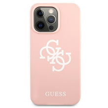 Заредете изображение във визуализатора на галерията – Guess GUHCP13LLS4GWPI iPhone 13 Pro / 13 6,1" różowy/pink hard case Silicone 4G Logo - TopMag
