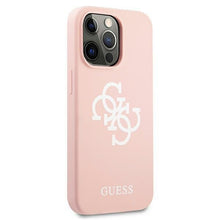 Заредете изображение във визуализатора на галерията – Guess GUHCP13LLS4GWPI iPhone 13 Pro / 13 6,1" różowy/pink hard case Silicone 4G Logo - TopMag
