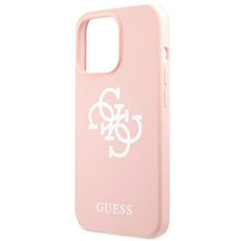 Заредете изображение във визуализатора на галерията – Guess GUHCP13LLS4GWPI iPhone 13 Pro / 13 6,1" różowy/pink hard case Silicone 4G Logo - TopMag
