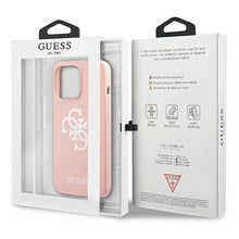 Заредете изображение във визуализатора на галерията – Guess GUHCP13LLS4GWPI iPhone 13 Pro / 13 6,1" różowy/pink hard case Silicone 4G Logo - TopMag
