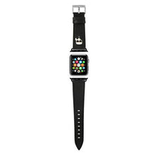 Заредете изображение във визуализатора на галерията – Watch strap for apple watch silicone karl lagerfeld saffiano kh 42/44mm klawmokhk black - TopMag
