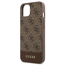 Заредете изображение във визуализатора на галерията – Guess GUHCP13SG4GLBR iPhone 13 mini 5,4" brązowy/brown hard case 4G Stripe Collection - TopMag
