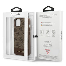 Заредете изображение във визуализатора на галерията – Guess GUHCP13SG4GLBR iPhone 13 mini 5,4" brązowy/brown hard case 4G Stripe Collection - TopMag
