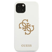 Заредете изображение във визуализатора на галерията – Guess GUHCP13SLS4GGWH iPhone 13 mini 5,4" biały/white hard case Silicone 4G Logo - TopMag
