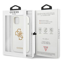 Заредете изображение във визуализатора на галерията – Guess GUHCP13SLS4GGWH iPhone 13 mini 5,4" biały/white hard case Silicone 4G Logo - TopMag
