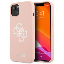 Заредете изображение във визуализатора на галерията – Guess GUHCP13SLS4GWPI iPhone 13 mini 5,4" różowy/pink hard case Silicone 4G Logo - TopMag

