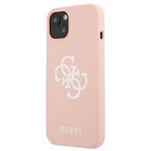 Заредете изображение във визуализатора на галерията – Guess GUHCP13SLS4GWPI iPhone 13 mini 5,4" różowy/pink hard case Silicone 4G Logo - TopMag
