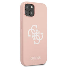 Заредете изображение във визуализатора на галерията – Guess GUHCP13SLS4GWPI iPhone 13 mini 5,4" różowy/pink hard case Silicone 4G Logo - TopMag
