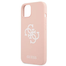 Заредете изображение във визуализатора на галерията – Guess GUHCP13SLS4GWPI iPhone 13 mini 5,4" różowy/pink hard case Silicone 4G Logo - TopMag
