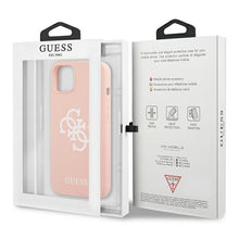 Заредете изображение във визуализатора на галерията – Guess GUHCP13SLS4GWPI iPhone 13 mini 5,4" różowy/pink hard case Silicone 4G Logo - TopMag
