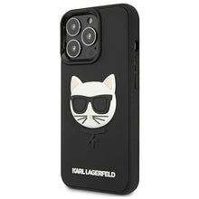 Заредете изображение във визуализатора на галерията – Karl Lagerfeld KLHCP13LCH3DBK 13 Pro / 13 6,1" czarny/black hardcase 3D Rubber Choupette - TopMag
