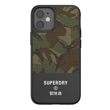 Заредете изображение във визуализатора на галерията – SuperDry Moulded Canvas iPhone 12 mini Case moro/camo 42587 - TopMag
