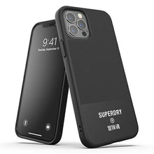 Заредете изображение във визуализатора на галерията – SuperDry Moulded Canvas iPhone 12/12 Pro Case czarny/black 42585 - TopMag
