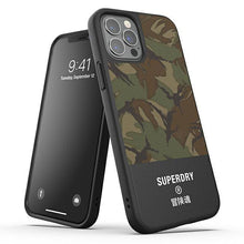 Заредете изображение във визуализатора на галерията – SuperDry Moulded Canvas iPhone 12/12 Pro Case moro/camo 42588 - TopMag
