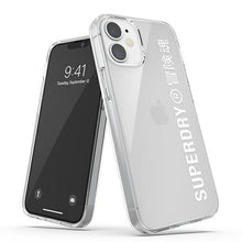 Заредете изображение във визуализатора на галерията – SuperDry Snap iPhone 12 mini Clear Case biały/white 42593 - TopMag
