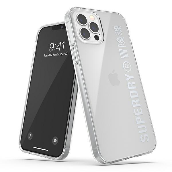 SuperDry Snap iPhone 12/12 Pro Clear Cas e srebrny/silver 42591 - TopMag