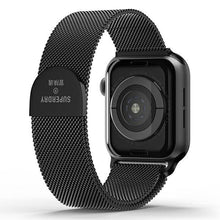 Заредете изображение във визуализатора на галерията – SuperDry Watchband Apple Watch 38/40/41 mm Chainmail czarny/black 41681 - TopMag

