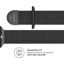 Заредете изображение във визуализатора на галерията – SuperDry Watchband Apple Watch 38/40/41 mm Chainmail czarny/black 41681 - TopMag
