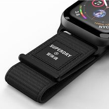 Заредете изображение във визуализатора на галерията – SuperDry Watchband Apple Watch 38/40/41 mm Nylon Weave czarny/black 41673 - TopMag
