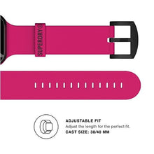 Заредете изображение във визуализатора на галерията – SuperDry Watchband Apple Watch 38/40/41 mm Silicone różowy/pink 41679 - TopMag
