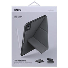 Заредете изображение във визуализатора на галерията – UNIQ etui Transforma iPad Mini (2021) Antimicrobial szary/charcoal grey - TopMag

