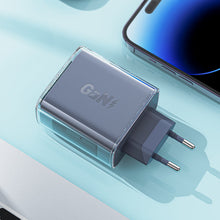 Заредете изображение във визуализатора на галерията – Acefast charger GaN 65W 3 ports (1xUSB, 2xUSB C) gray (A45)
