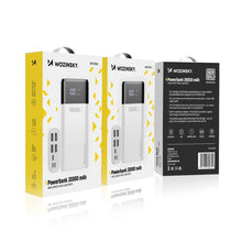 Заредете изображение във визуализатора на галерията – Wozinsky powerbank 30000mAh 4 x USB with LCD display 2 A white (WPB-001WE) - TopMag
