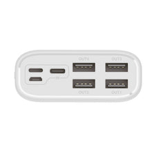 Заредете изображение във визуализатора на галерията – Wozinsky powerbank 30000mAh 4 x USB with LCD display 2 A white (WPB-001WE) - TopMag
