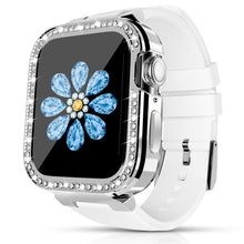 Заредете изображение във визуализатора на галерията – Kingxbar Strarry strap with case for Apple Watch 40 / 41mm white - TopMag
