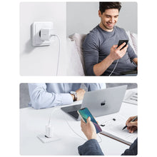 Заредете изображение във визуализатора на галерията – Ugreen USB Type C charger 20W Power Delivery + MFI USB Type C cable - Lightning white (50799) - TopMag
